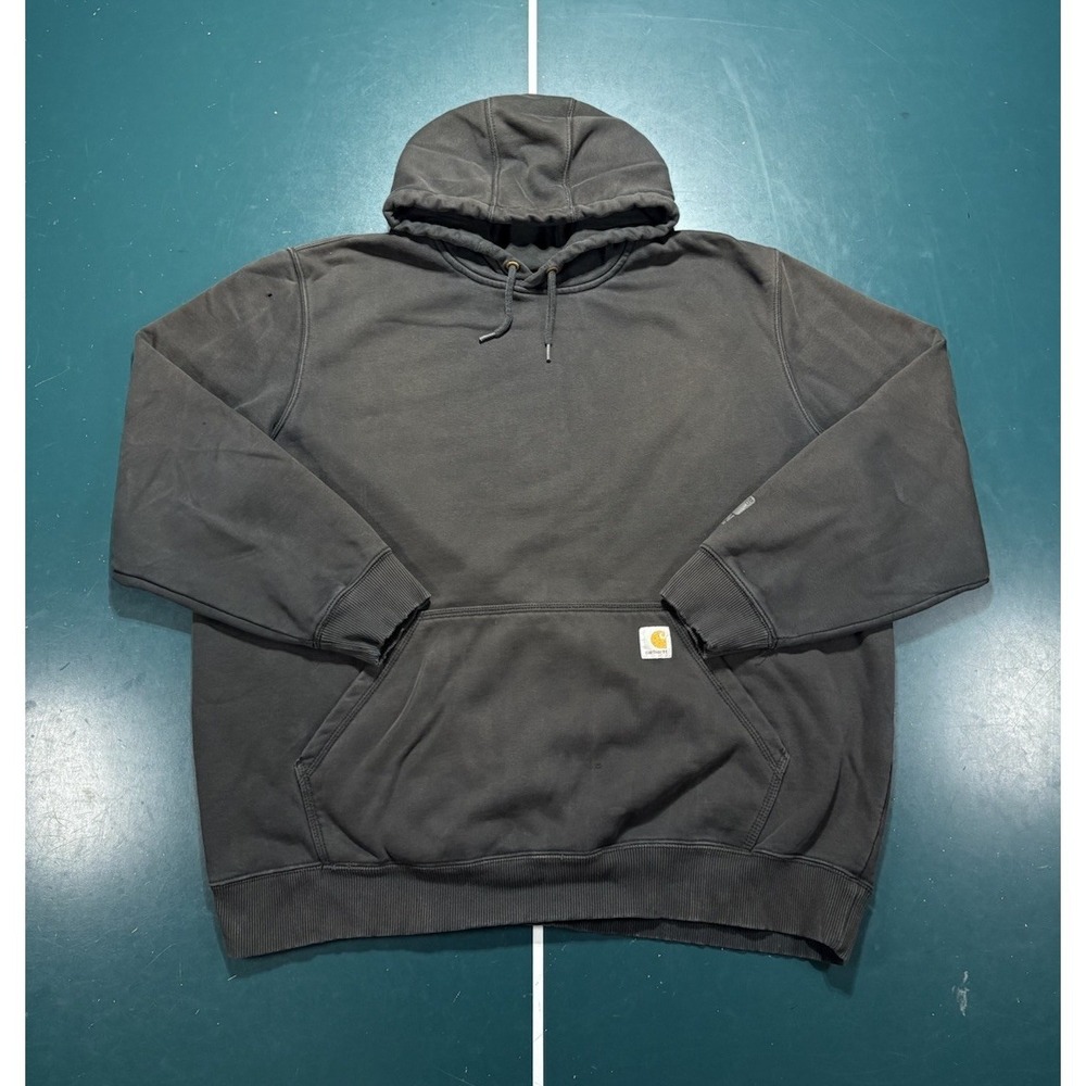 Carhartt Rain Defender Hoodie Sweatshirt Men's 2XL Original Fit Sun Faded Black